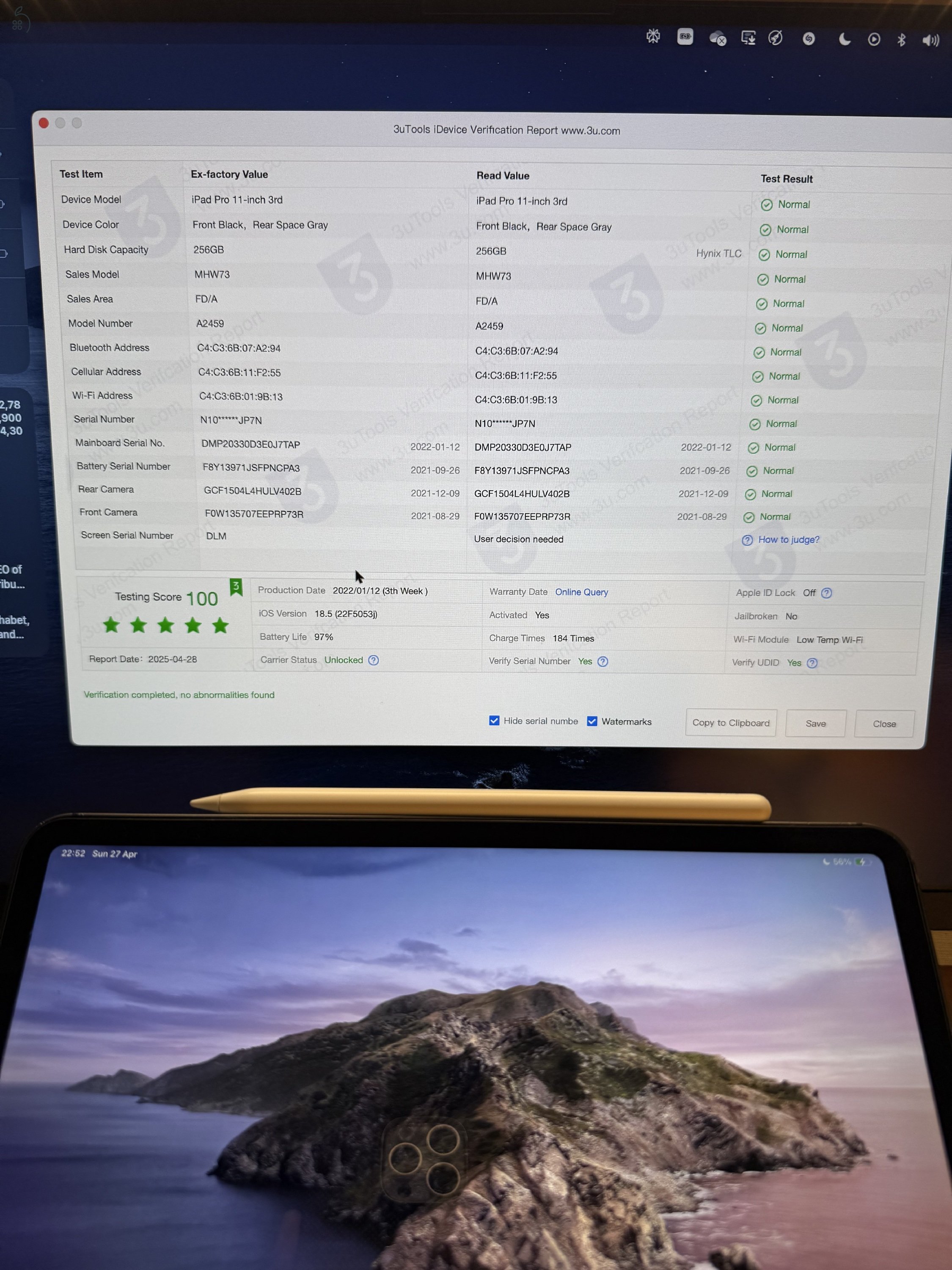 Ipad Pro M1 256Gb Cell & Apple Pencil + Folio Style tok