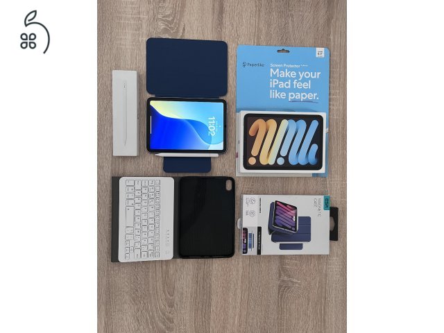 iPad mini 7 cellular 128GB AppleCare+ Apple pencil USB Paperlike + tokok