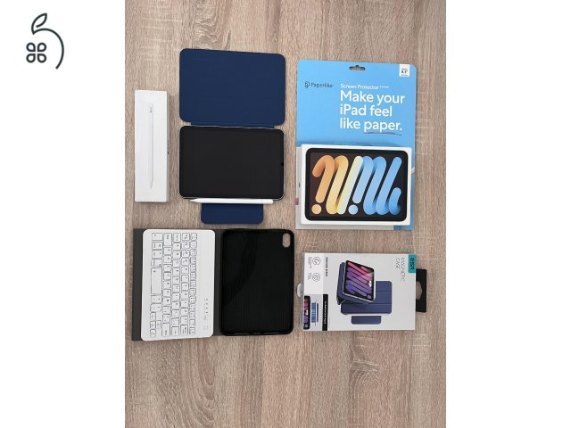 iPad mini 7 cellular 128GB AppleCare+ Apple pencil USB Paperlike + tokok