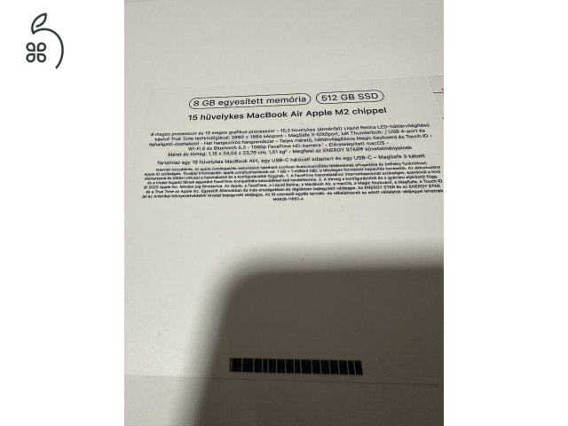 MacBook AIR 15,3” M2 Chip 512GB SSD! Gyönyörű! 