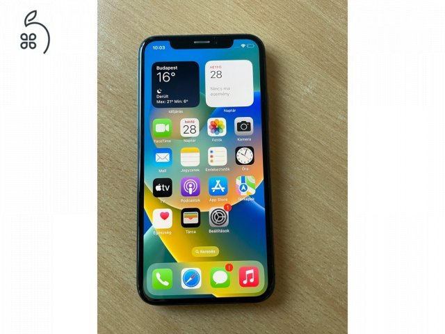 Apple iPhone X, Black, 64 GB szép állapotú készülék