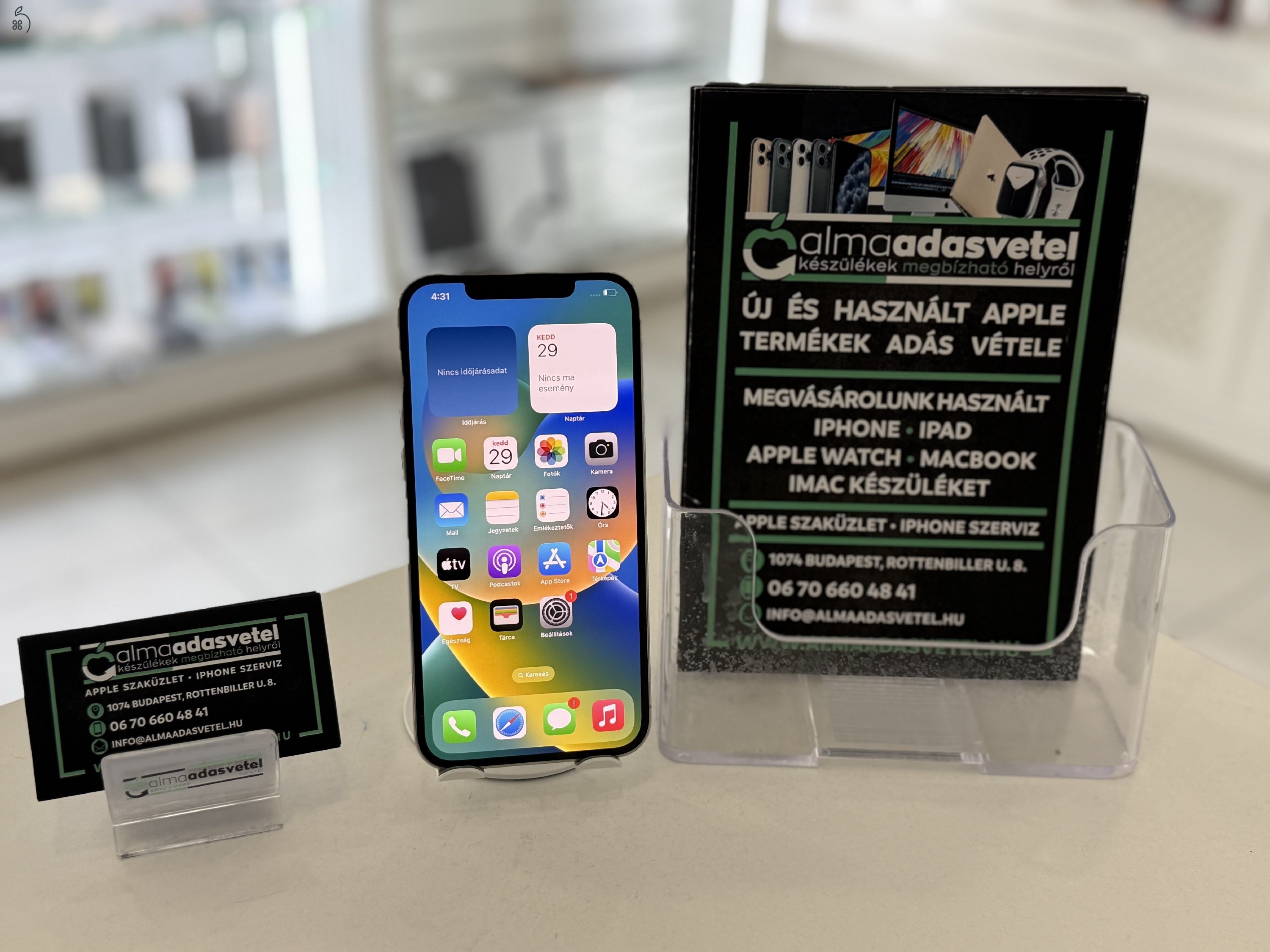iPhone 12 Pro Max 256GB Független Használt/1-3 hónap gar./Akku 100%/p4217
