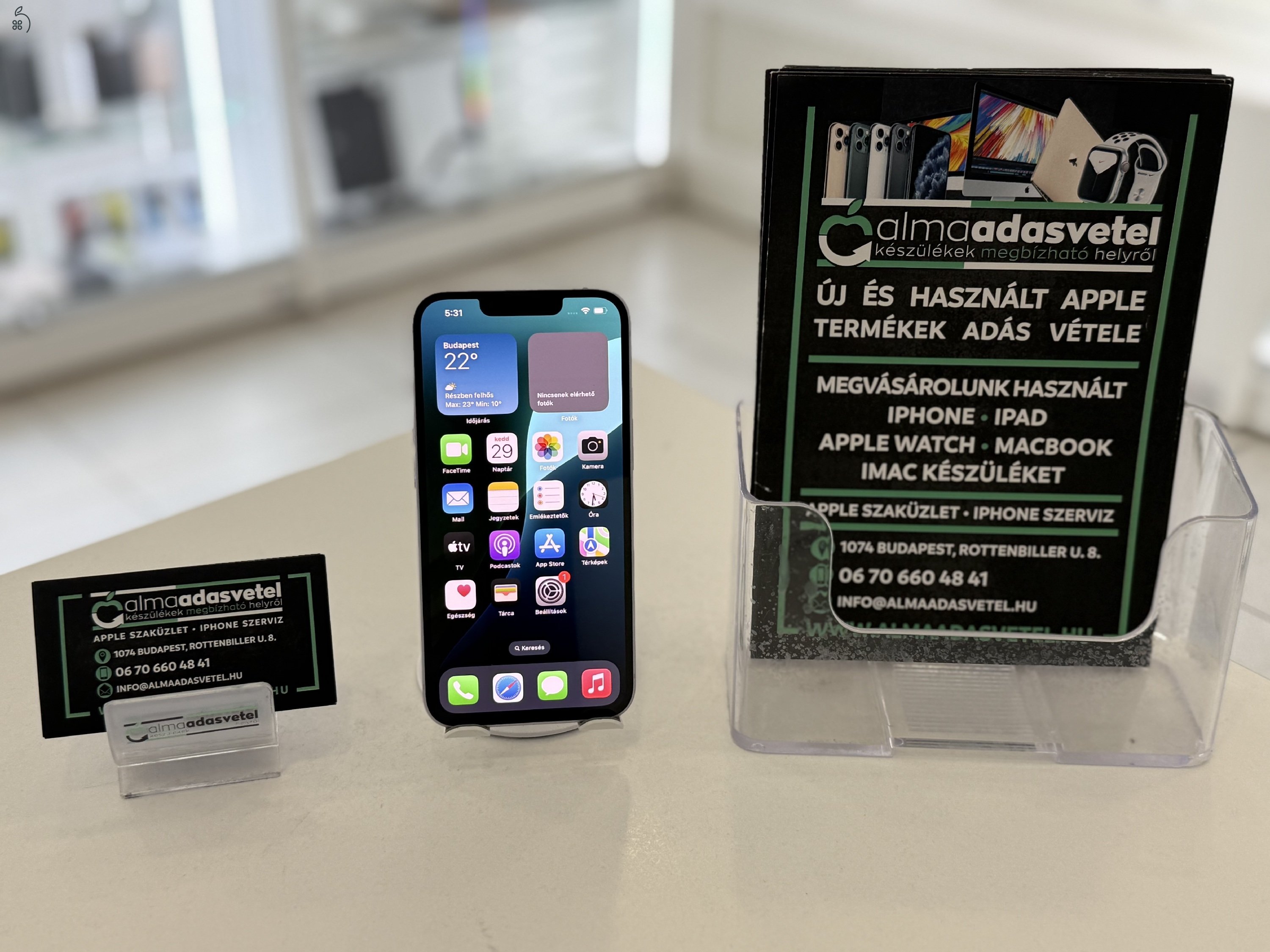 iPhone 14 128GB Független Nagyon Szép/1-3 hónap gar./Akku 99%/p4220