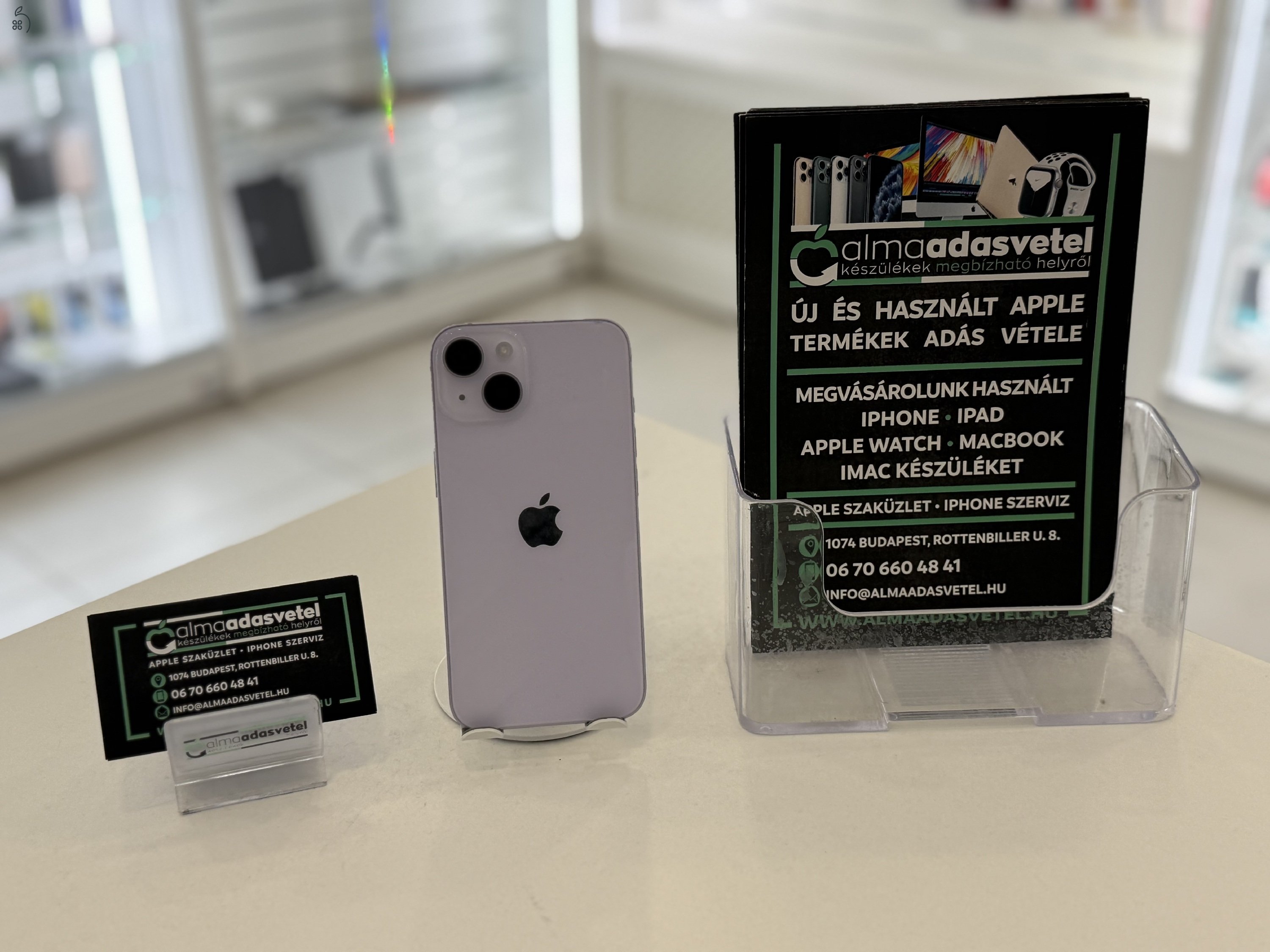 iPhone 14 128GB Független Nagyon Szép/1-3 hónap gar./Akku 99%/p4220