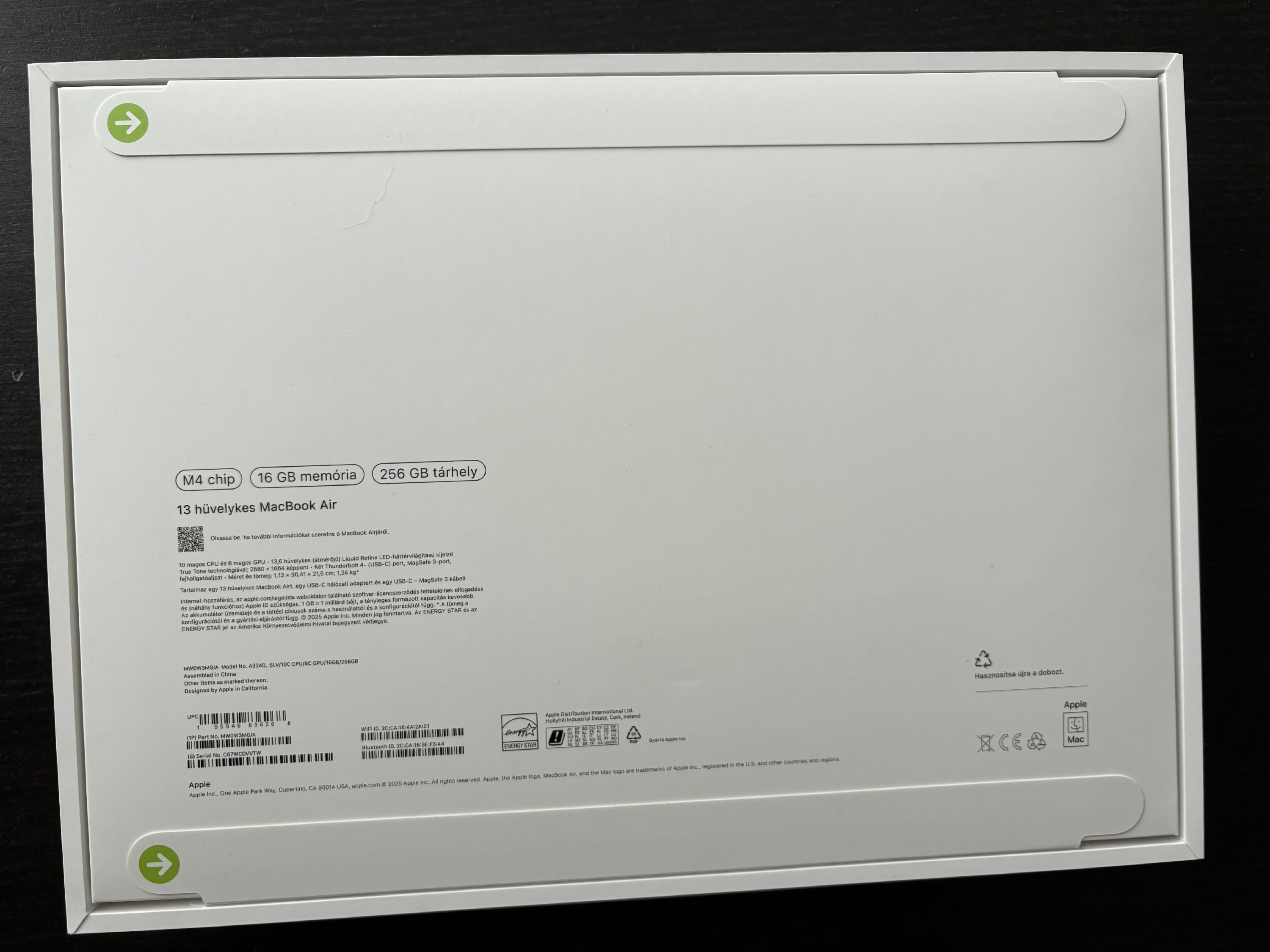 Macbook Air M4 13 / 256GB