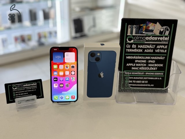 iPhone 13 256GB Független Kék Megkímélt/1-3 hónap gar./Akku 85%/p4223