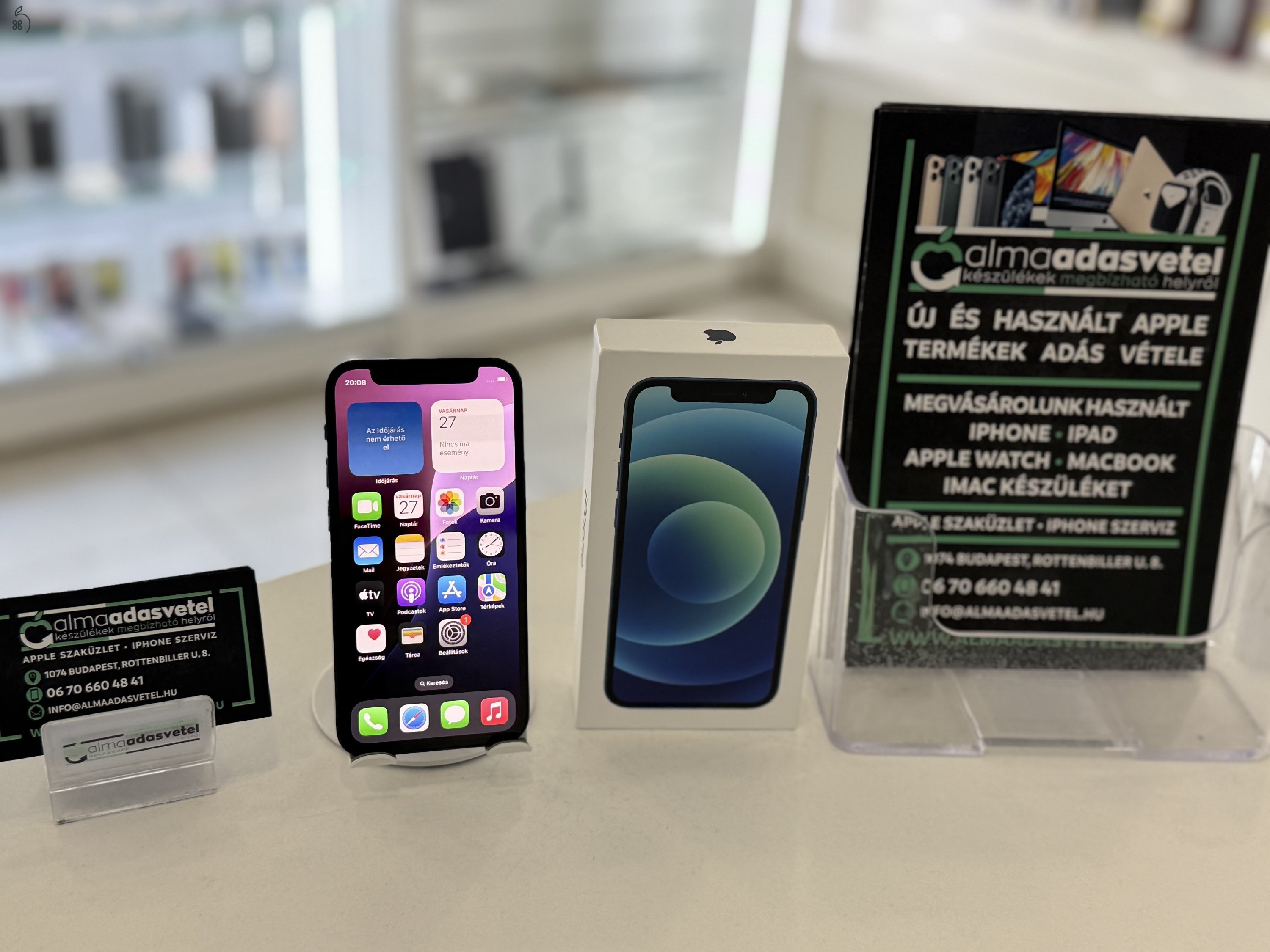 iPhone 12 Mini 64GB Vodafone/1-3 hónap gar./Akku 100%/p4224