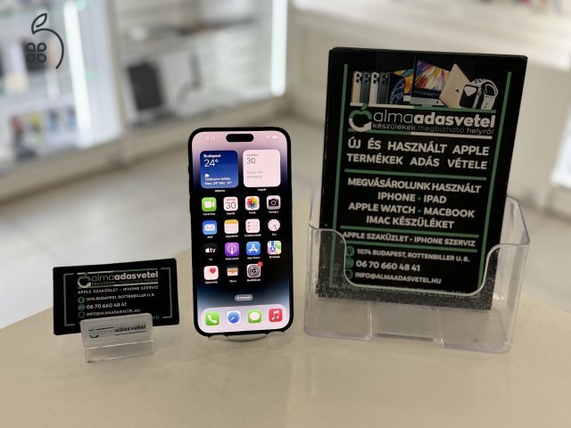 iPhone 14 Pro Max 256GB Függetelen Megkímélt/1-3 hónap gar./Akku 88%/p4226