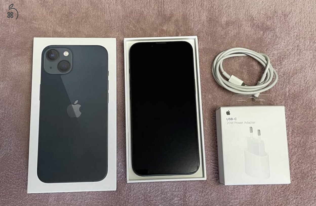 iPhone 13 256GB - AKKU 90% - Éjfekete, hibátlan állapotban