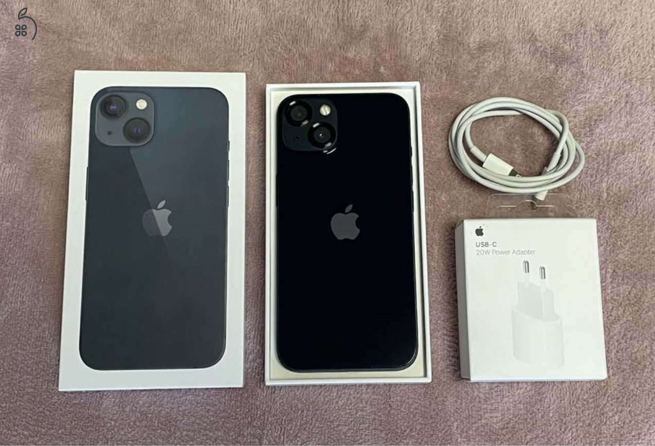 iPhone 13 256GB - AKKU 90% - Éjfekete, hibátlan állapotban