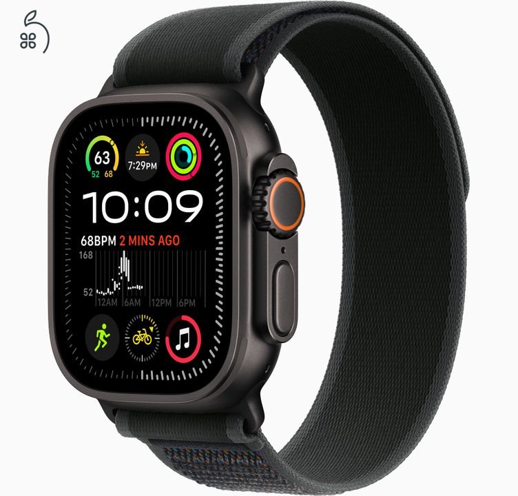 Watch Ultra 2 GPS + Cellular - Black Titanium Case with Black Trail Loop - M/L 