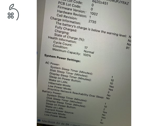Macbook Air M1, 13”, 256Gb Ssd, 8Gb Ram, 100% aksi