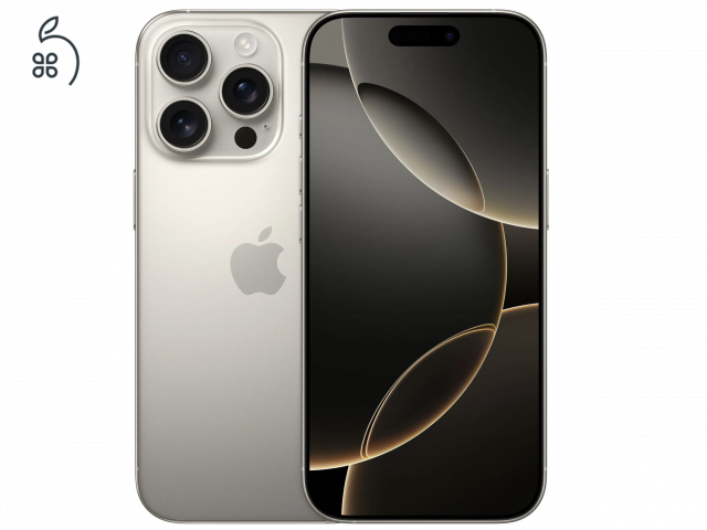 Eladó iPhone 16 Pro - 128 GB Titán - Számlával, garanciával