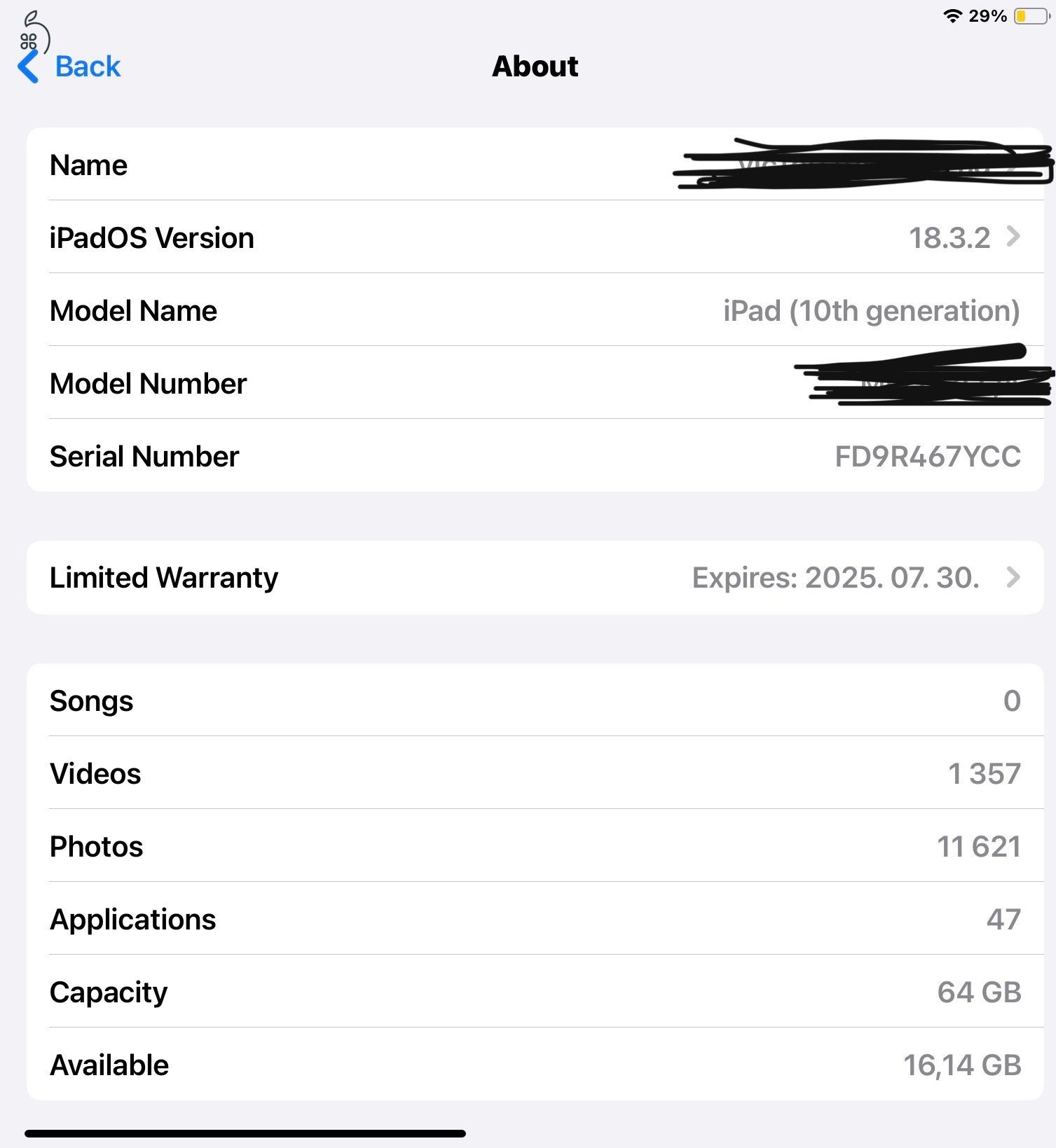 iPad 10th gen 64gb 