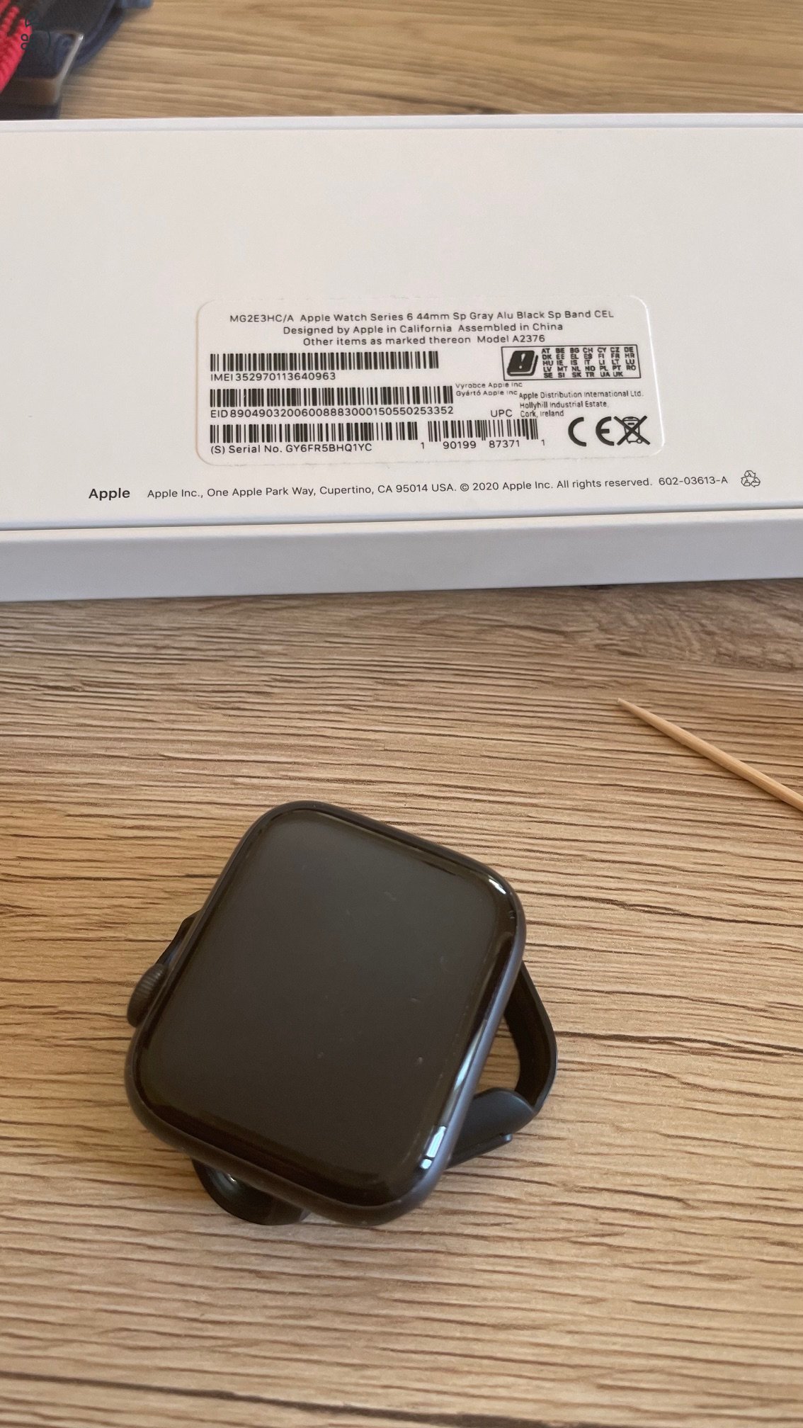 Apple Watch Series 6 44mm Space Grey 