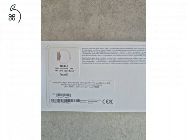 Apple Watch S5 40MM Rosegold Pink sportszíjjal ÚJ