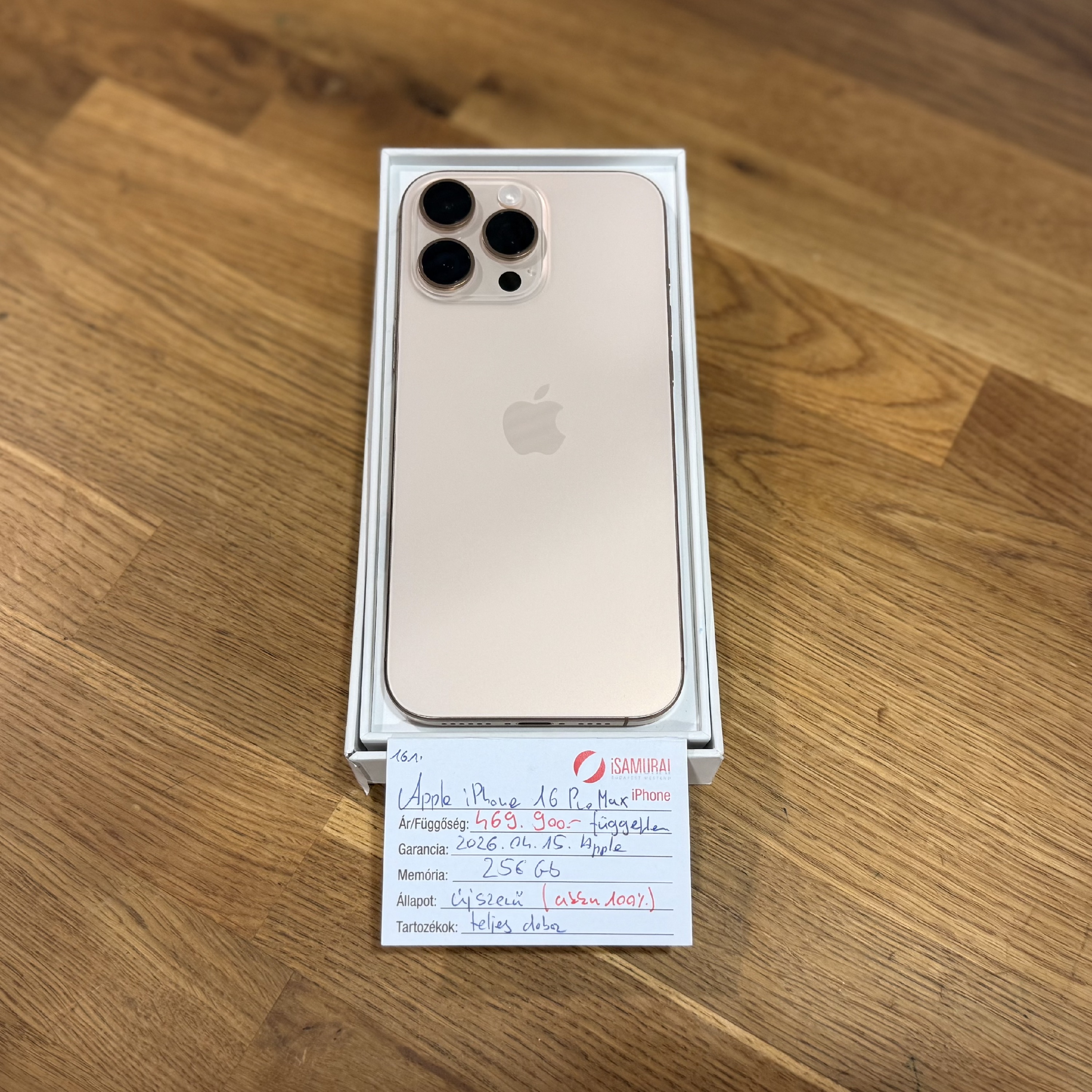 161. Apple iPhone 16 Pro Max - 256 GB - Desert Titan - 2026.04. Apple gar.