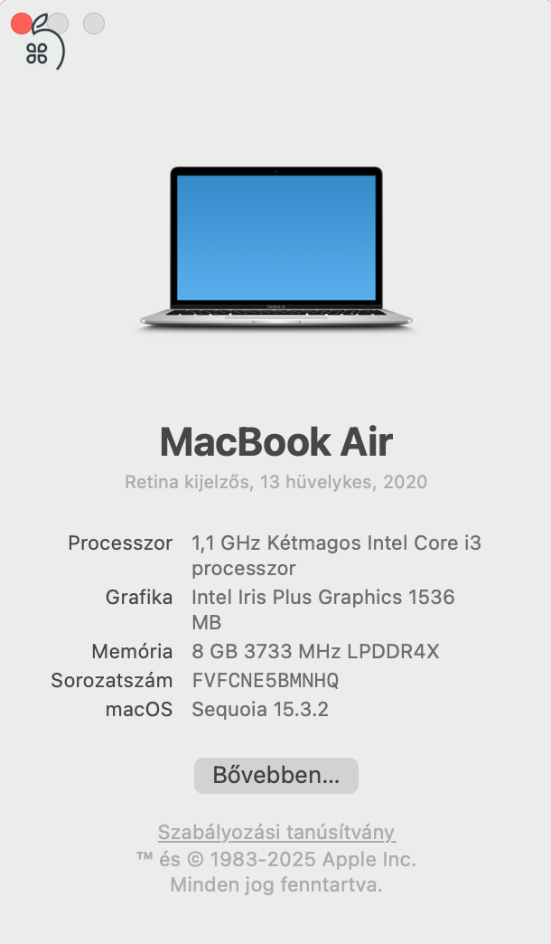 APPLE MacBook Air 2020 13,3