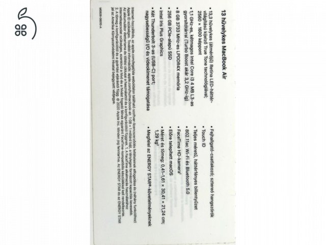 APPLE MacBook Air 2020 13,3