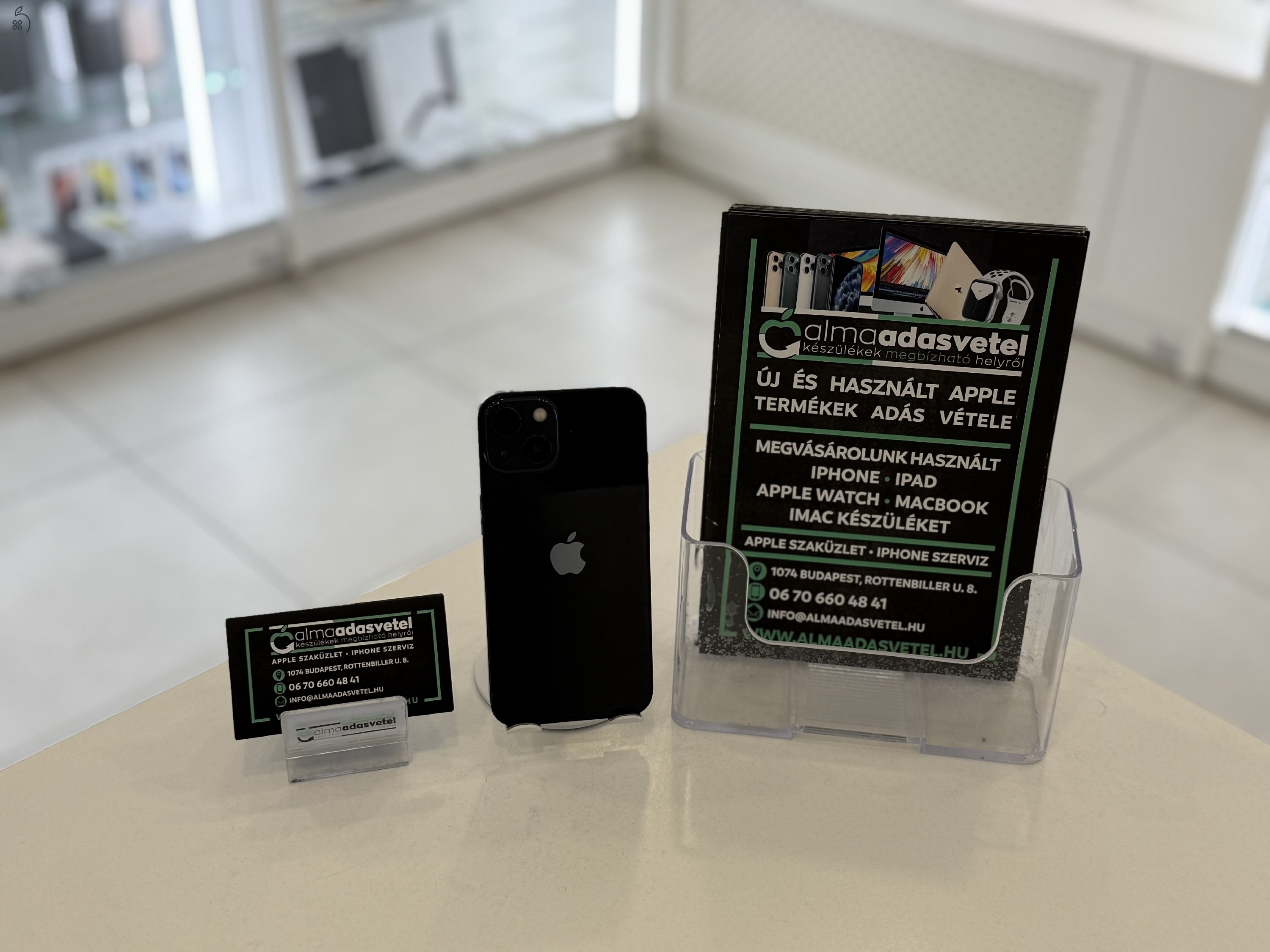 iPhone 13 256GB Független Megkímélt/1-3 hónap gar./Akku 85%/p4227