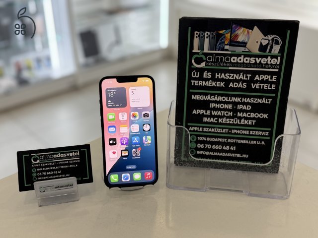 iPhone 13 256GB Független Megkímélt/1-3 hónap gar./Akku 85%/p4227