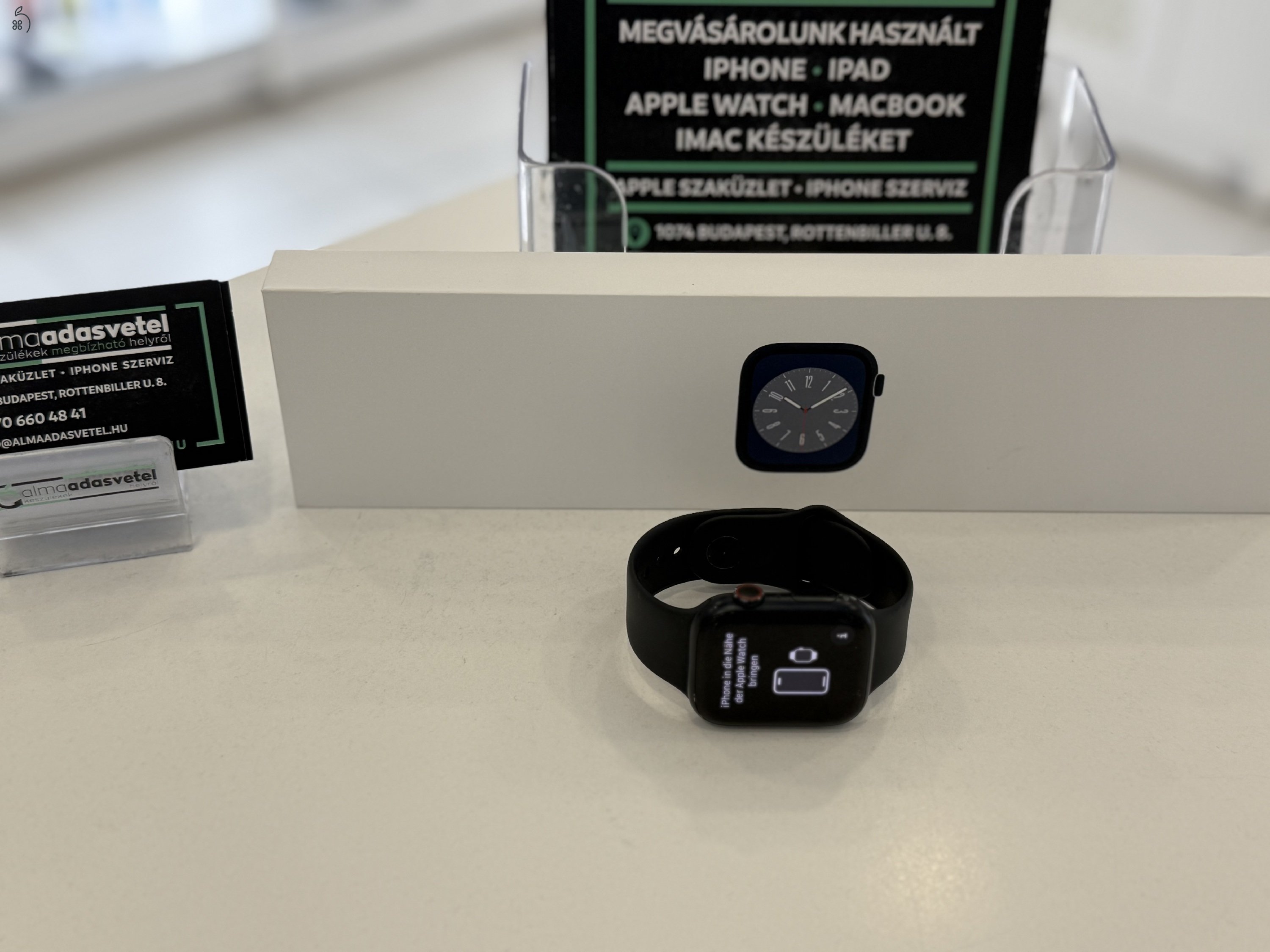 Apple Watch 8 44mm Cellular Használt/1 hónap gar./Akku 98%/p4229
