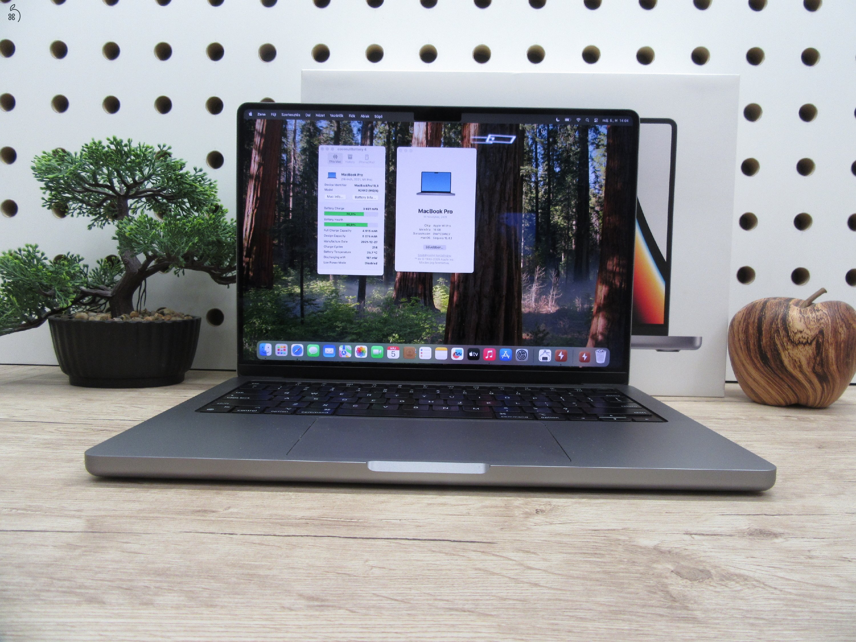Apple Macbook 14 M1 Pro - 2021 - Használt, karcmentes, USA Bill