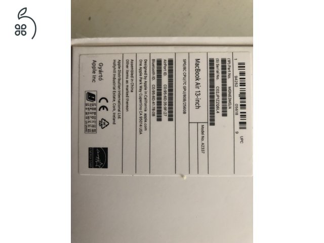 Macbook Air M1, 13” / 8 GB Ram / 256 SSD