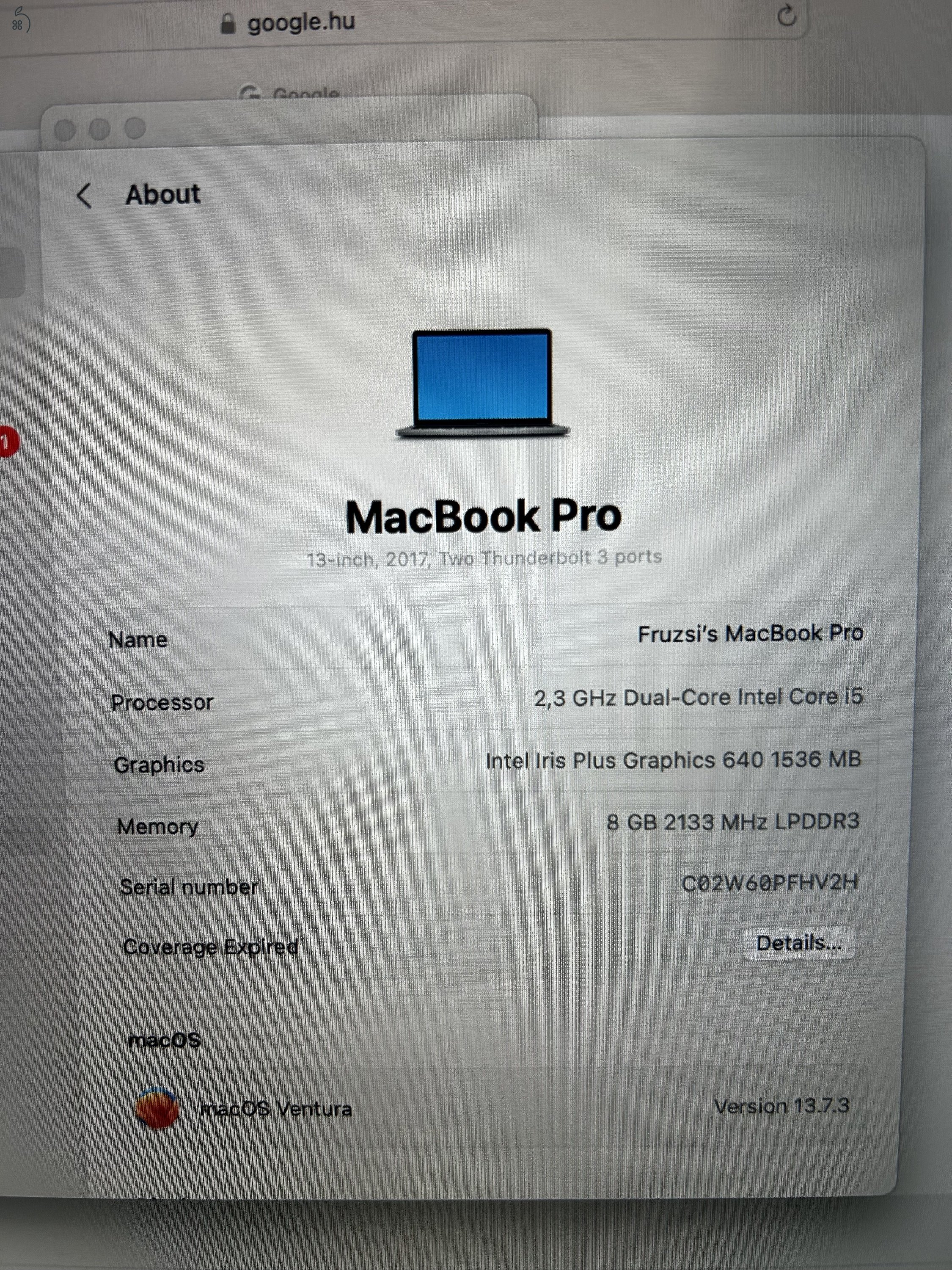 MacBook Pro 2017 13