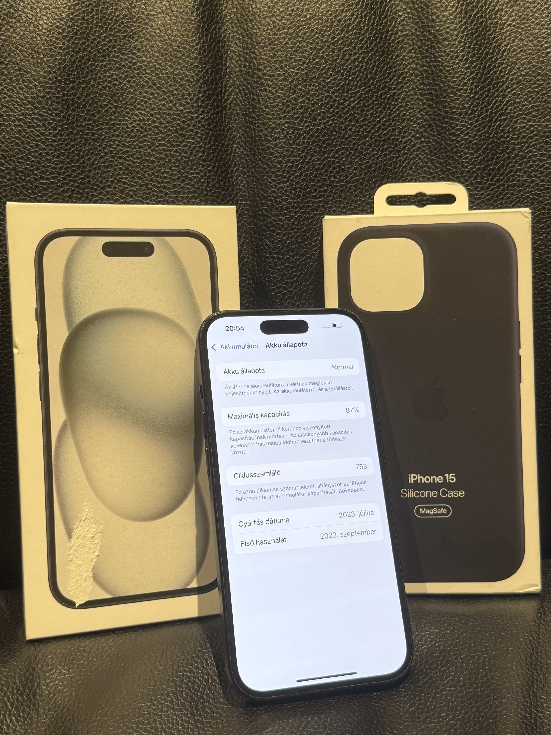 iPhone 15 128GB – Kártyafüggetlen✨ + Ajándék tok 