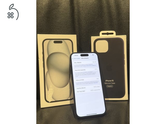 iPhone 15 128GB – Kártyafüggetlen✨ + Ajándék tok 