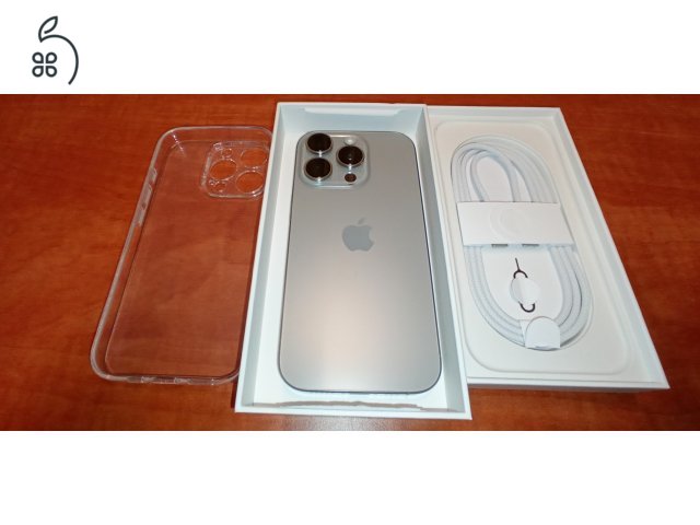 1 hetes iPhone 16 Pro 128Gb natúr titán eladó