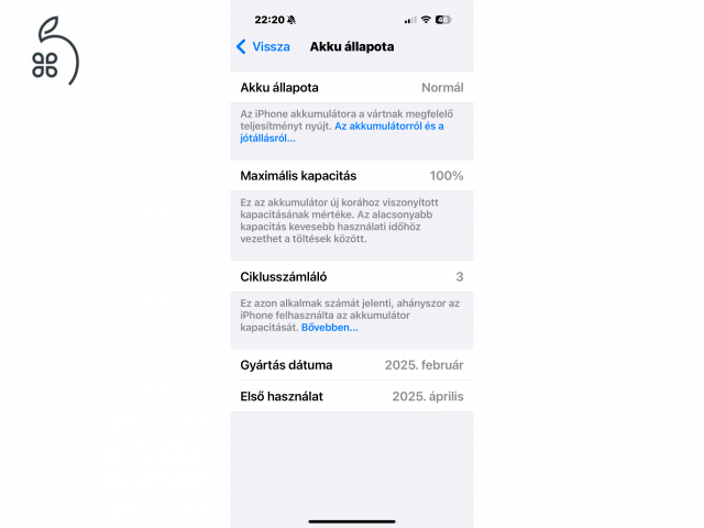 1 hetes iPhone 16 Pro 128Gb natúr titán eladó