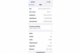 1 hetes iPhone 16 Pro 128Gb natúr titán eladó