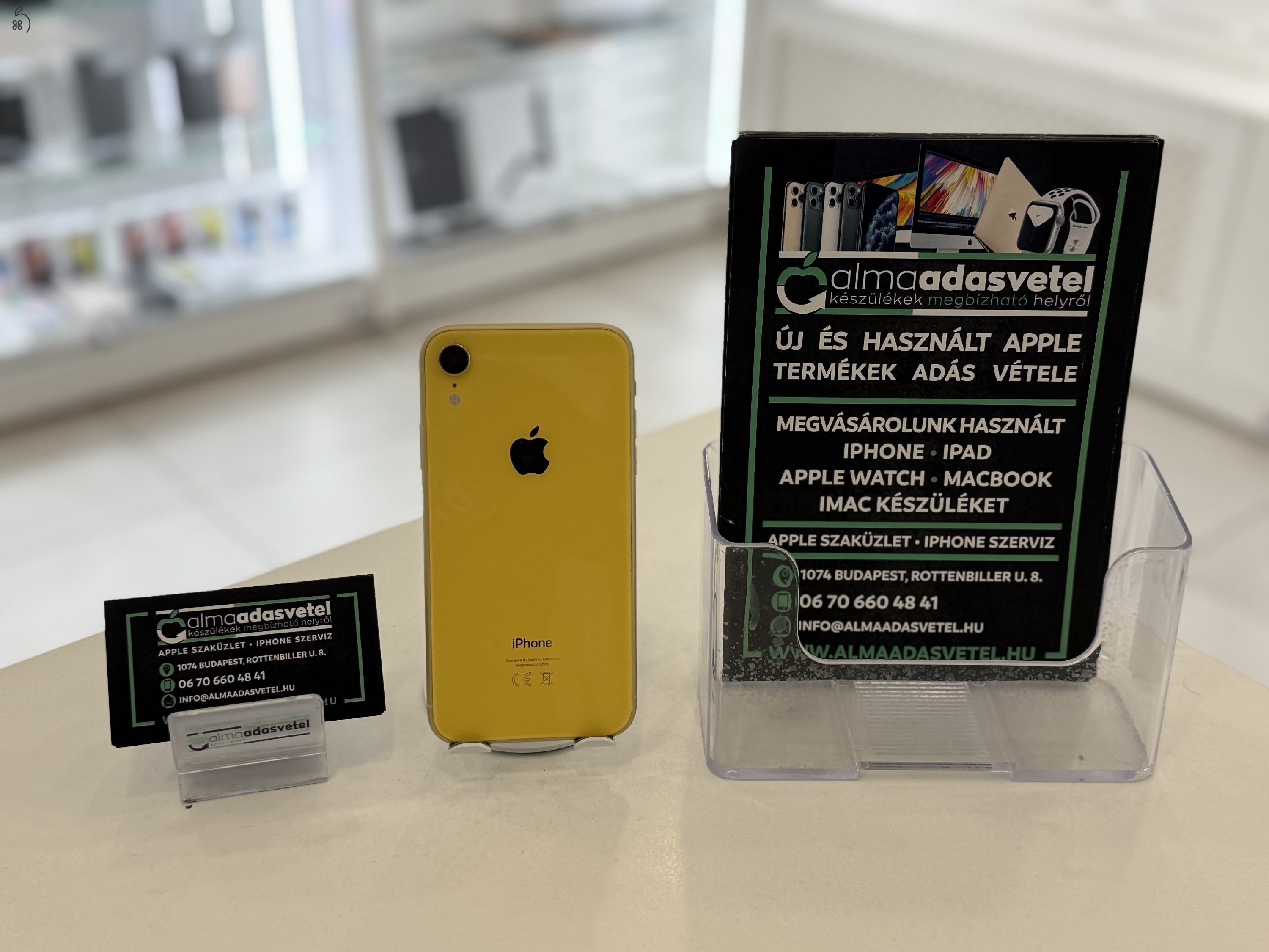 iPhone XR 64GB Sárga Független Újszerű/1 hónap gar./p4232