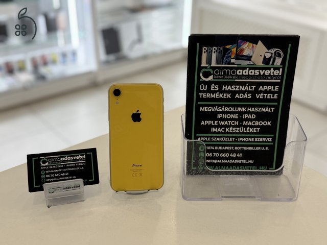 iPhone XR 64GB Sárga Független Újszerű/1 hónap gar./p4232