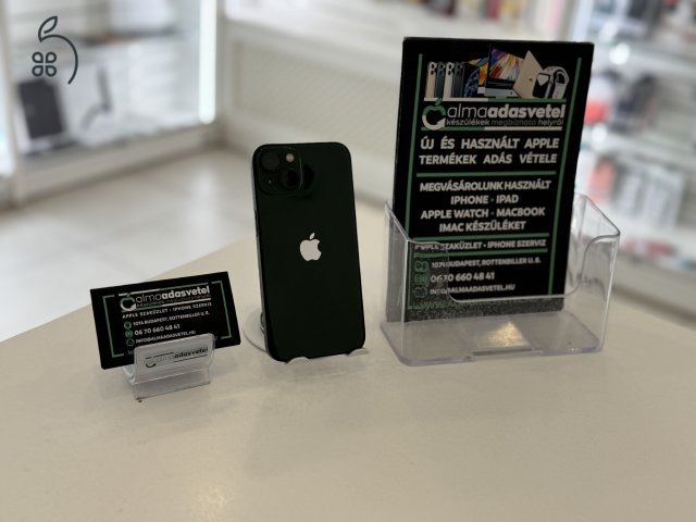 iPhone 13 128GB Független Zöld Megkímélt/1-3 hónap gar./Akku 88%/p4233