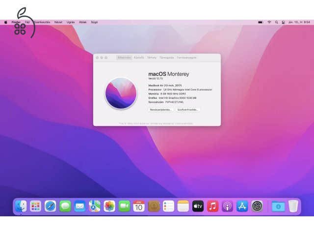 2017 MacBook Air 13 / i5 / 8GB / 256GB SSD / Magyar / 86% Aksi