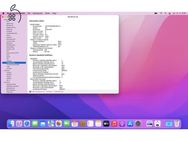 2017 MacBook Air 13 / i5 / 8GB / 256GB SSD / Magyar / 86% Aksi