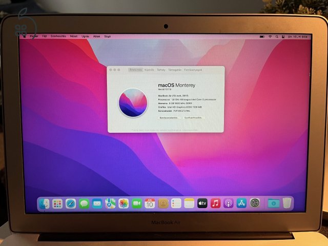 2017 MacBook Air 13 / i5 / 8GB / 256GB SSD / Magyar / 86% Aksi