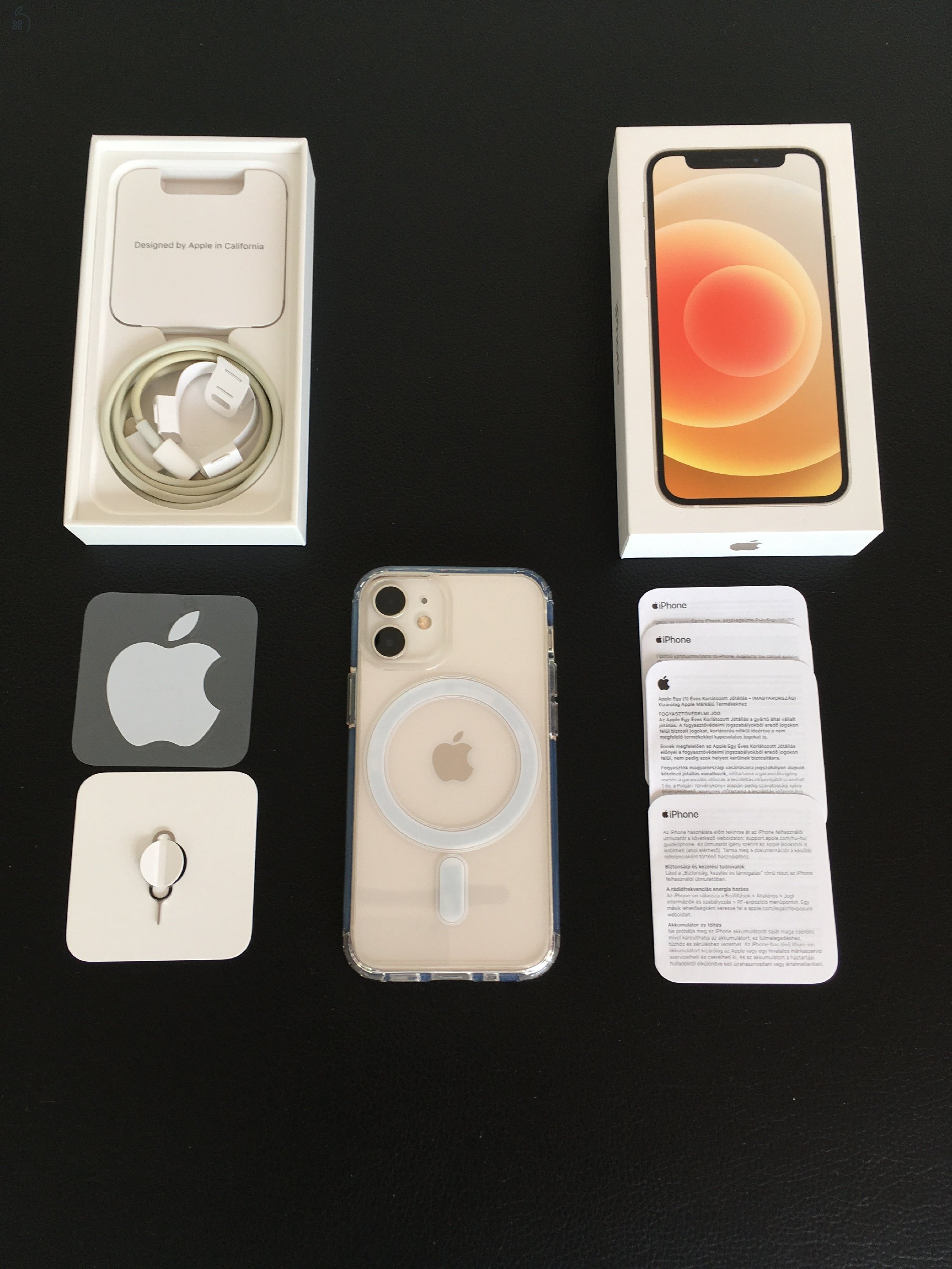 Apple Iphone 12 Mini 64GB (Fehér) - Gyárilag Független - Karcmentes kijelző 