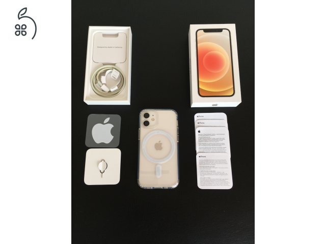 Apple Iphone 12 Mini 64GB (Fehér) - Gyárilag Független - Karcmentes kijelző 