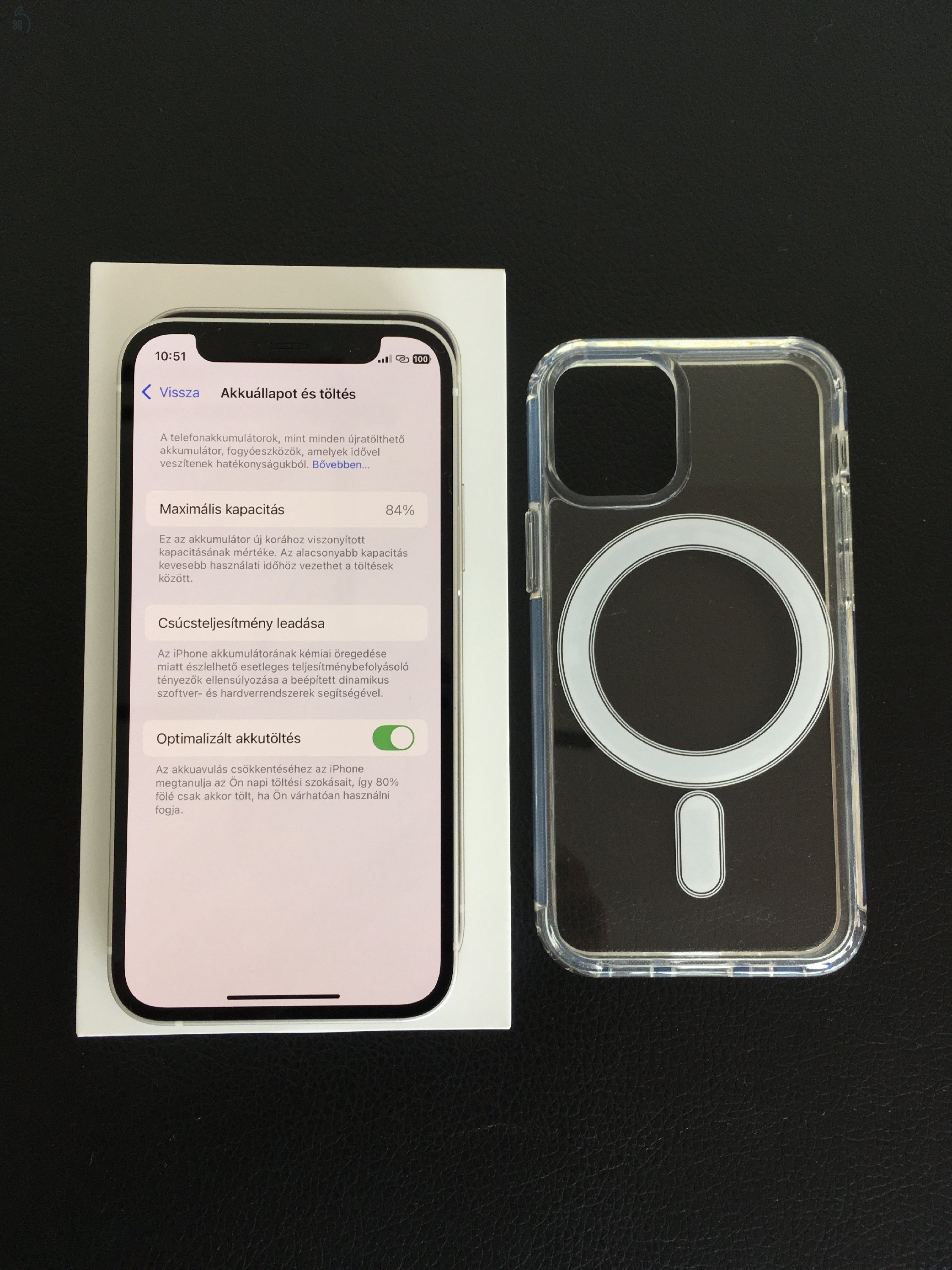 Apple Iphone 12 Mini 64GB (Fehér) - Gyárilag Független - Karcmentes kijelző 