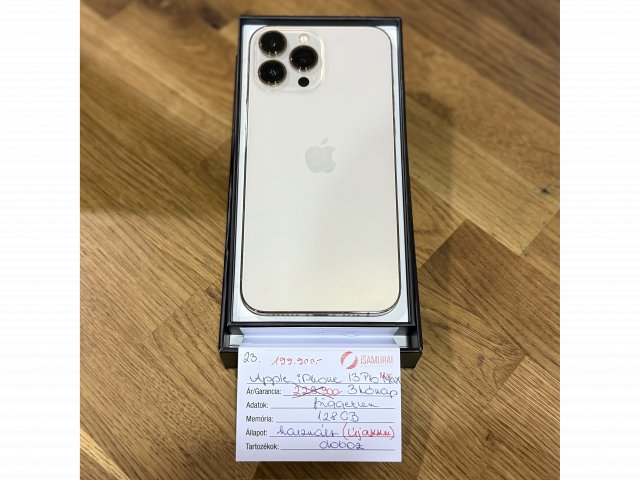 23. Apple iPhone 13 Pro Max - 128 GB - Gold - Új akku