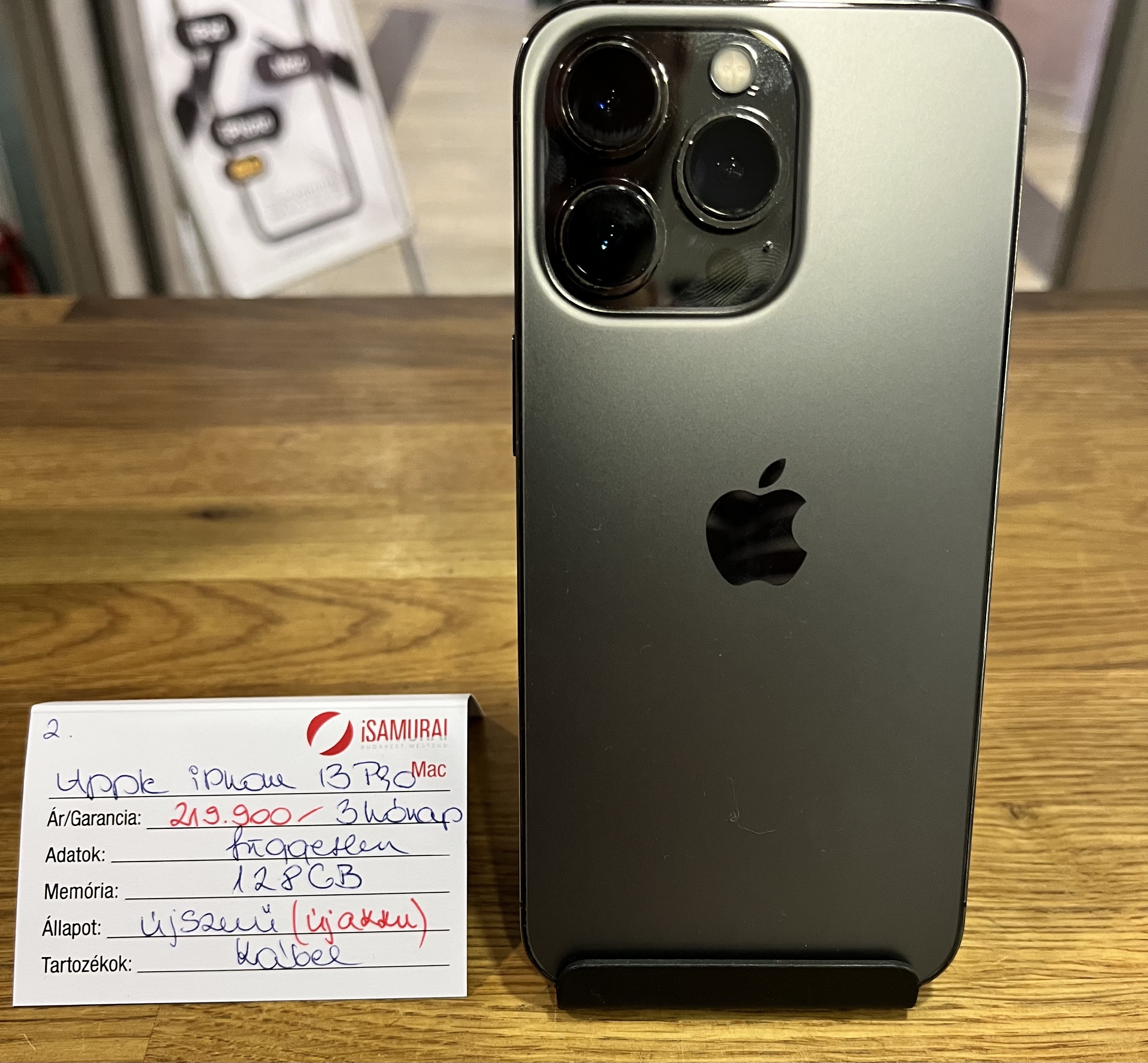 2. Apple iPhone 13 Pro - 128 GB - Grafit - 100% AKKU