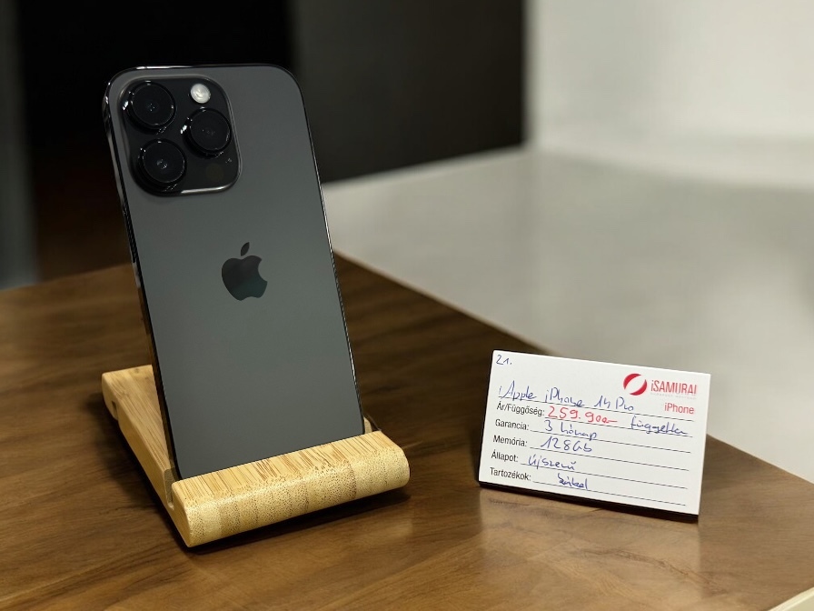 21. Apple iPhone 14 Pro - 128 GB - Space Black - Újszerű