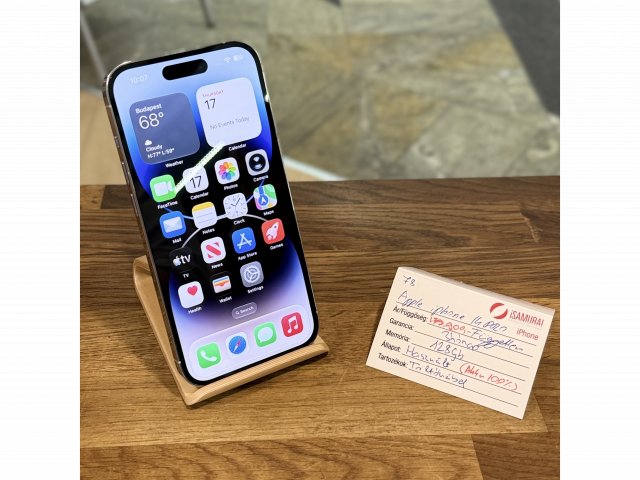 Apple iPhone 14 Pro - 128 GB - Ezüst - Akku 100% ( 78. )