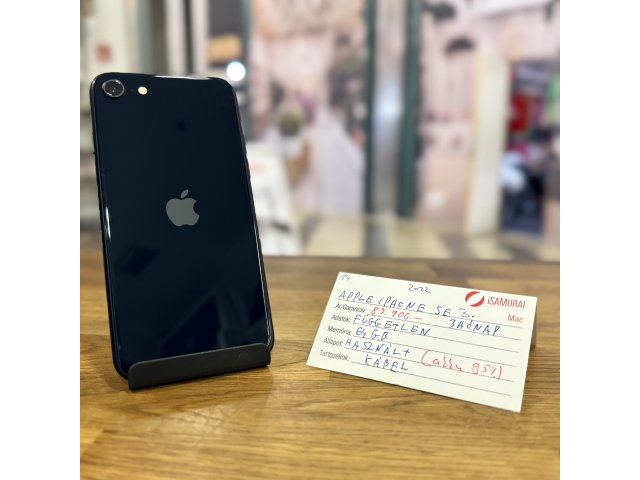 14. Apple iPhone SE 2022 3.gen - 64 GB - Fekete - Újszerű -