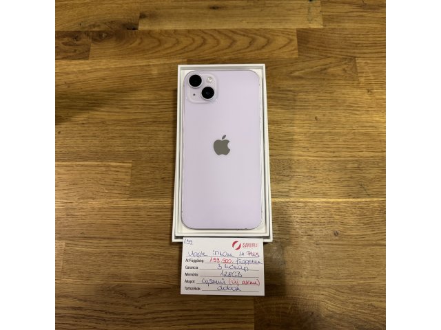 139. Apple iPhone 14 Plus - 128 GB - Lila - ÚJ AKKU - Újszerű