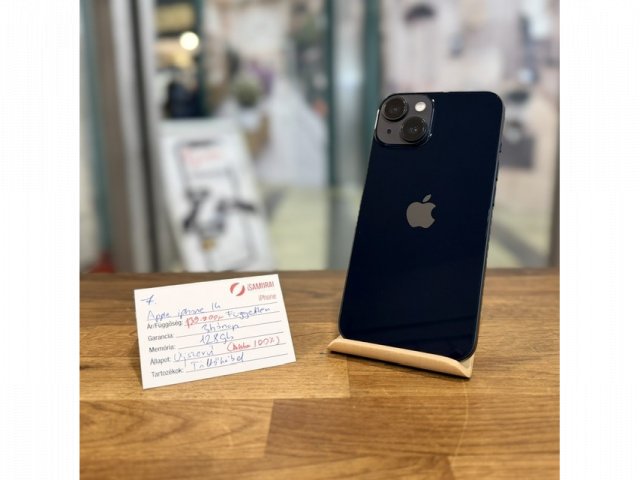 Apple iPhone 14  - 128 GB - fekete  - Újszerű - Új akku (7.)